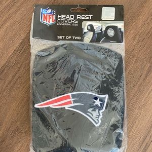 NFL Patriots car headrest covers